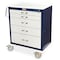 Harloff Medium Anesthesia Cart, Standard Width, Five Drawers, Standard Key Lock MDS3027K05 - alternate 2